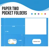 Two-Pocket Paper Folder with Business Card Slot — view 2