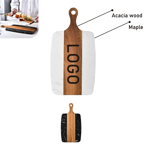 Acacia Wood and Marble Cheese Board