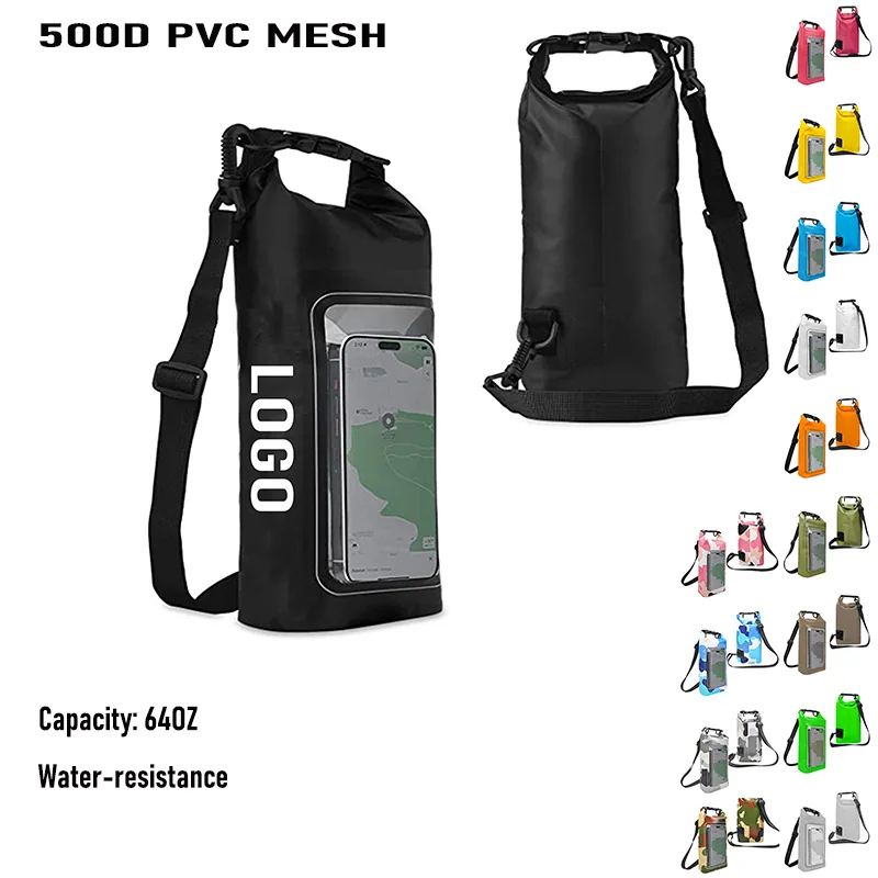 2L PVC Roll-Top Dry Bag with Phone Window