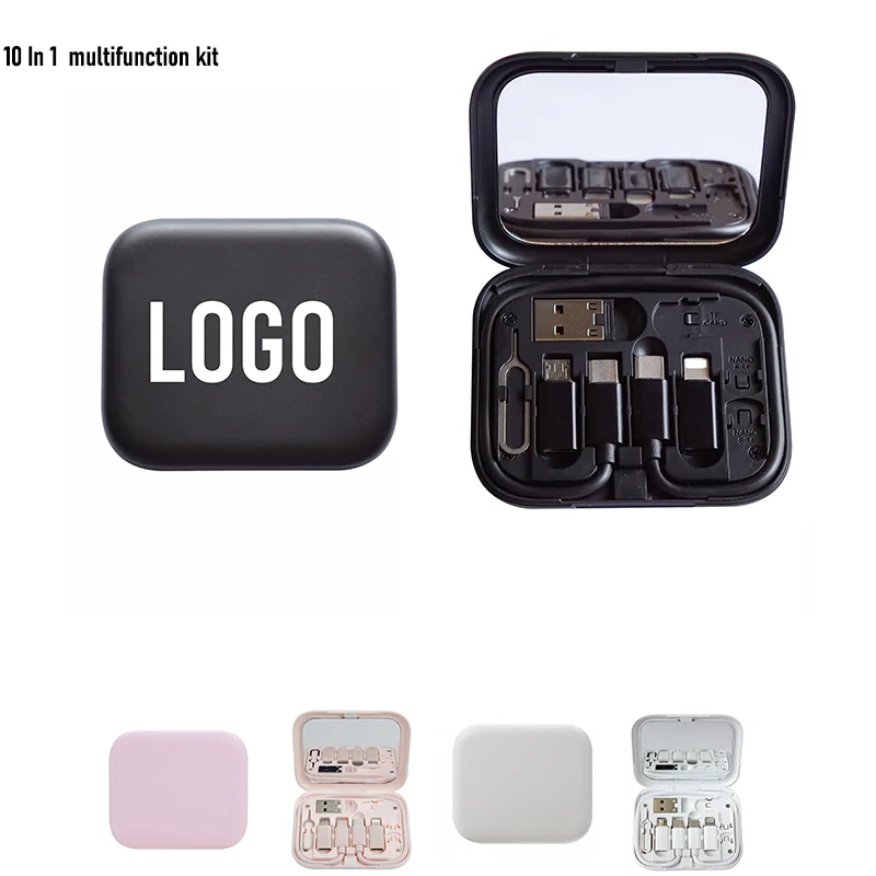 Rectangular Charging Cable and Adapter Case