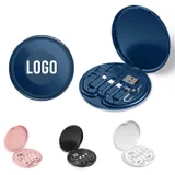 Round Charging Cable and Adapter Case