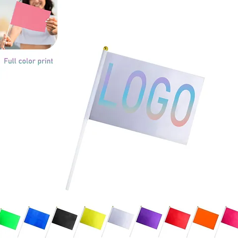 Full-Color Polyester Handheld Flag
