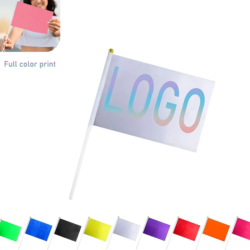 Full-Color Polyester Handheld Flag