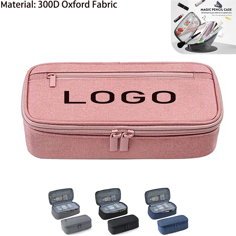 Oxford Fabric Pencil Case with Compartments