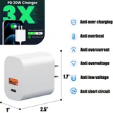 20W USB-A and USB-C Wall Charger — view 2