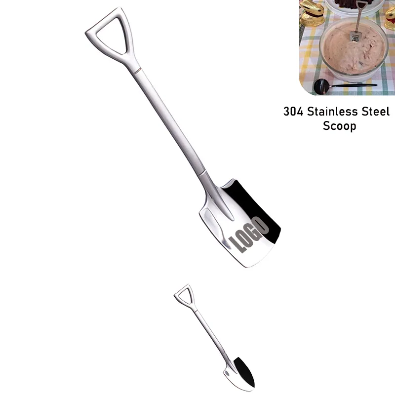 Stainless Steel Shovel-Shaped Dessert Scoop