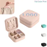 PU Leather Travel Jewelry Case with Dividers