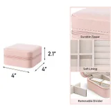 PU Leather Travel Jewelry Case with Dividers — view 2