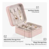 PU Leather Travel Jewelry Case with Dividers — view 3