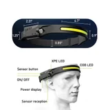 Rechargeable Wide-Beam Headlamp with Sensor — view 2