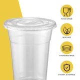 16 oz Clear PET Cup with Lid and Straw — view 3