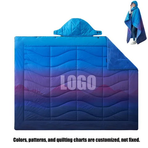 72 x 54-Inch Hooded Camping Blanket