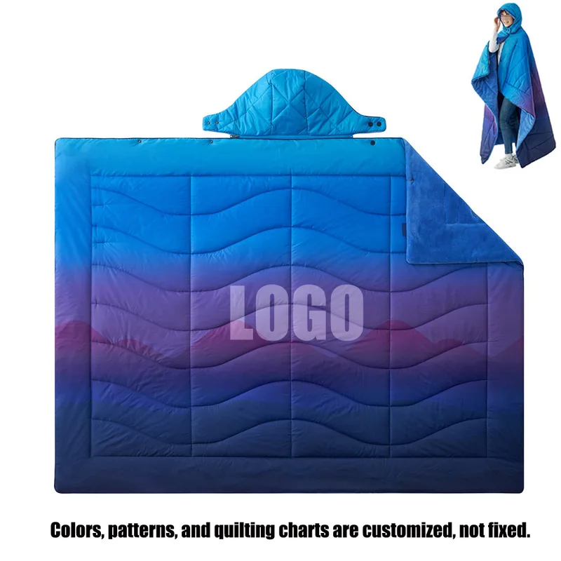 72 x 54-Inch Hooded Camping Blanket
