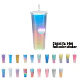 24 oz Gradient Tumbler with Straw