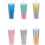 24 oz Gradient Tumbler with Straw — view 5
