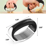 Stainless Steel Garlic Rocker with Handle — view 2
