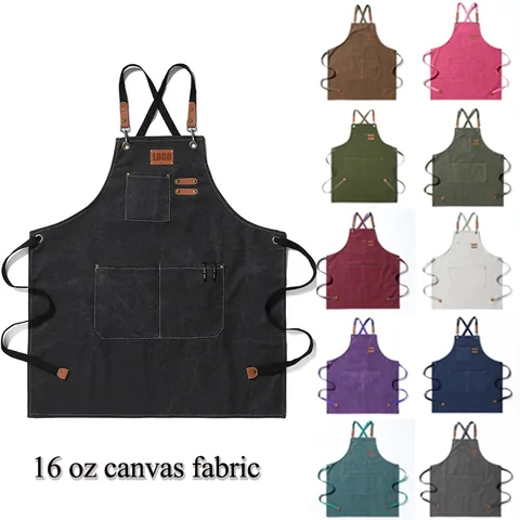 Cotton Canvas Apron with Adjustable Straps
