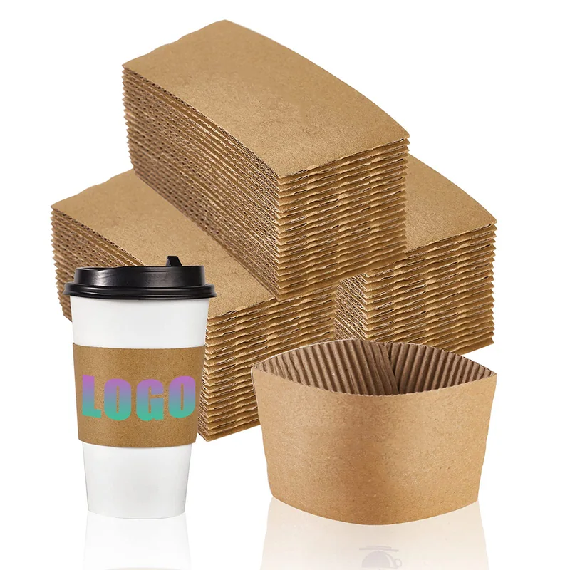 Printed Kraft Paper Coffee Cup Sleeve