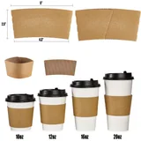 Printed Kraft Paper Coffee Cup Sleeve — view 2