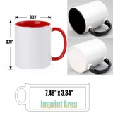 11 oz Two-Tone Ceramic Coffee Mug — view 2