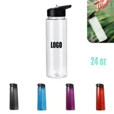 24 oz Sports Bottle with Straw Lid and Finger Loop