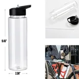 24 oz Sports Bottle with Straw Lid and Finger Loop — view 2