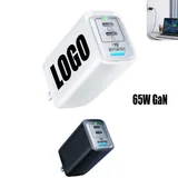 65W GaN Charger with Two USB-C Ports and USB-A