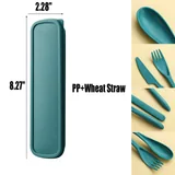 Wheat Straw Composite Cutlery Set with Case — view 2