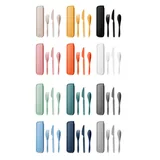 Wheat Straw Composite Cutlery Set with Case — view 3