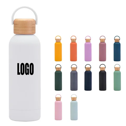 Insulated Steel Bottle with Bamboo Lid
