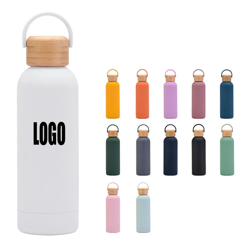 Insulated Steel Bottle with Bamboo Lid
