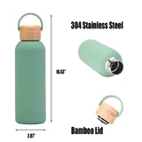 Insulated Steel Bottle with Bamboo Lid — view 2