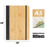 A5 Bamboo Cover Notebook with Elastic Band — view 2