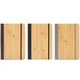 A5 Bamboo Cover Notebook with Elastic Band — view 3