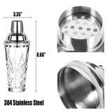 Glass Cocktail Shaker with Steel Lid — view 2