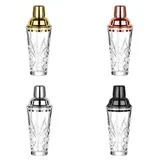 Glass Cocktail Shaker with Steel Lid — view 3