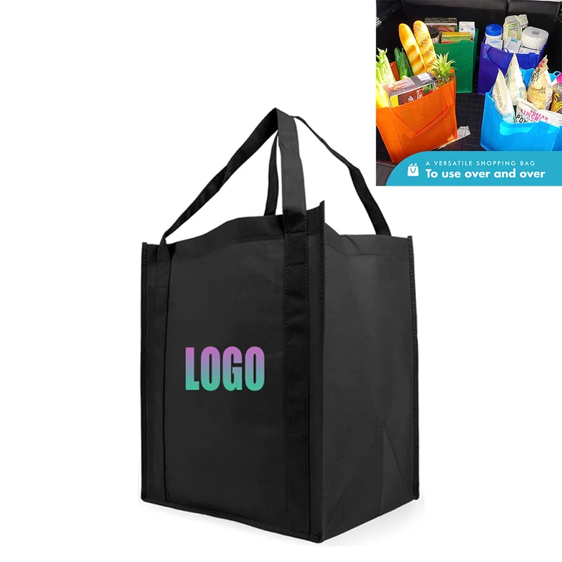 Non-Woven Grocery Tote with Flat Bottom