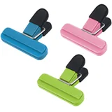 3-Inch Plastic Snack Bag Clip with Rubber Grip — view 3
