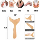 Wooden Gua Sha Tool with Curved Handle — view 2