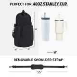 Bottle Carrier with Rope Handle and Shoulder Strap — view 2