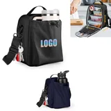 Heathered Insulated Lunch Tote with Shoulder Strap