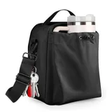 Heathered Insulated Lunch Tote with Shoulder Strap — view 3