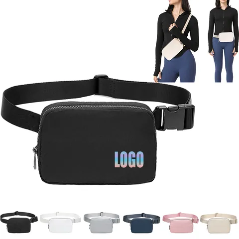 Nylon Waist Bag with Inner Mesh Pocket