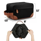 4L Canvas Toiletry Bag with PU Trim — view 2