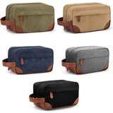 4L Canvas Toiletry Bag with PU Trim — view 4