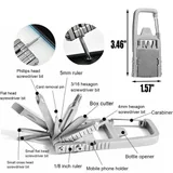 Metal Multi-Tool Keychain with Screwdriver Bits — view 2
