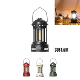 Vintage-Style COB Lantern with Metal Handle