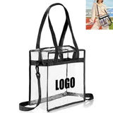 Clear Zippered Tote with Adjustable Strap