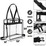 Clear Zippered Tote with Adjustable Strap — view 2