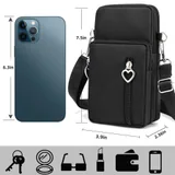Nylon Phone Bag with Multiple Zipper Pockets — view 2